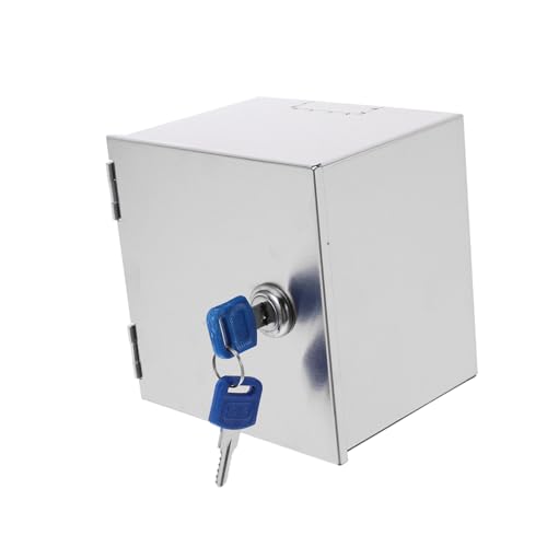 PLAFOPE Edelstahl Steckdosenschutzbox Abschließbar Schwerlast Schutzabdeckung für Steckdosen Babyschutz Einfache Installation Langlebig Robust für Innen Außenbereiche von PLAFOPE