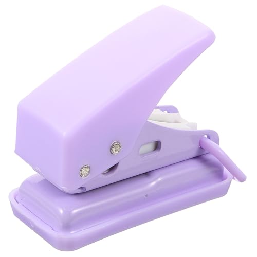 PLAFOPE Einloch-locher für Papier Locher Handlicher Büro-lochstanzer Einfache Bedienung für Heim Schule und Büro in Lila von PLAFOPE