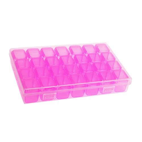 PLAFOPE Fächer Aufbewahrungsbox Transparent Schmuckkasten mit Verstellbaren Trennwänden Langlebig Kunststoff Praktische Maniküre Organizer für Nagelkunst Leichte Sortierbox für Perlen und von PLAFOPE