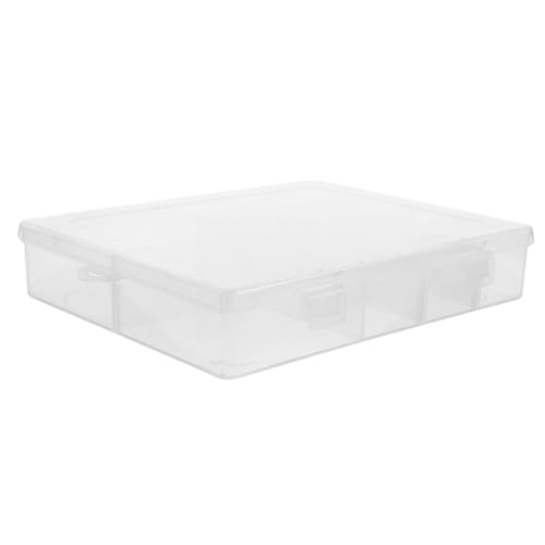 PLAFOPE Fächer Kunststoff Aufbewahrungsbox mit Deckel Verstellbare Trennwände Transparente Sortierbox für Schmuck Perlen Ohrringe und Kleine Kleinteile Tragbarer Organizer für von PLAFOPE
