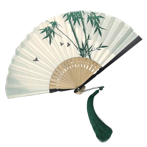 PLAFOPE Faltbarer Handfächer Vintage Stil mit Leichter Faltbarer für Damen und Herren Tragbarer Sommerlüfter Chinesischer Klassischer Dekorationsfächer von PLAFOPE