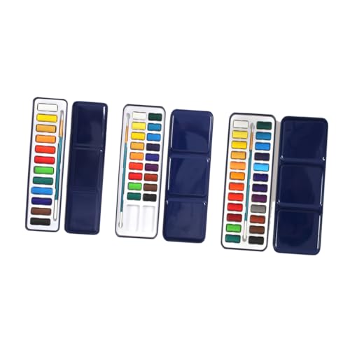 PLAFOPE Farben Aquarellfarben Set mit Pinsel Tin Metallbox mit Mischpalette Wasserlösliche Feste Farben für Anfänger Schüler Künstler Tragbares Farbkasten Set Wasserfarben PLAFOPE Farben Aquarellfarben Set mit Pinsel Tin Metallbox mit Mischpalette Wasserlösliche Feste Farben für Anfänger Schüler Künstler Tragbares Farbkasten Set Wasserfarben von PLAFOPE