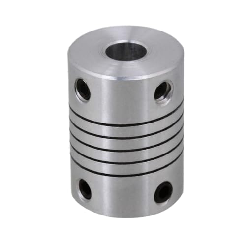 PLAFOPE Flexible Wellenkupplung aus Edelstahl Elastischer Schrittmotor-kuppler für Drucker Stressreduzierender Antriebskoppler Robustes Zubehör für Präzise Maschinensteuerung von PLAFOPE