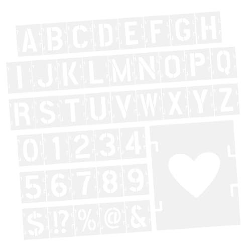 PLAFOPE Große Buchstaben Schablonen Pet Wiederverwendbar für Wand Tür Mailbox Schilder Vielseitige Zahlenschablonen zum Basteln und Sprühfarben Stabile Alphabet Stencils für Kreative von PLAFOPE