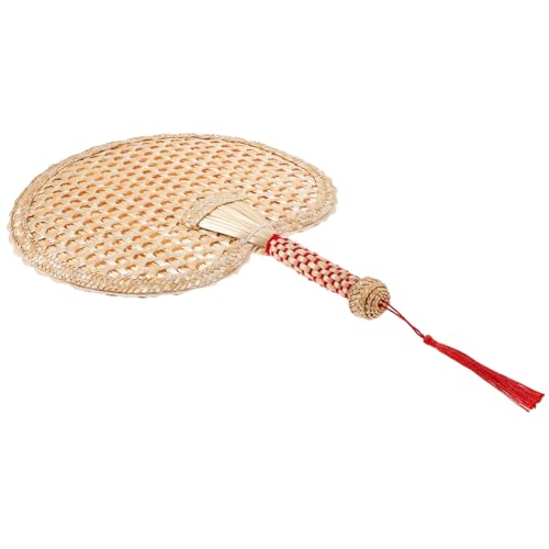 PLAFOPE Handgefertigter Tragbarer Sommerfächer aus Natürlichem Weizenstroh Leichter Langlebiger Handventilator mit Feiner Webstruktur Rustikaler Runder Fächer für Erfrischende Brise an PLAFOPE Handgefertigter Tragbarer Sommerfächer aus Natürlichem Weizenstroh Leichter Langlebiger Handventilator mit Feiner Webstruktur Rustikaler Runder Fächer für Erfrischende Brise an von PLAFOPE