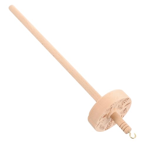 PLAFOPE Handgeschnitzter Holzspindel Garnroller mit Drehbarem Design für DIY Stickerei und Handstricken Garnhalter mit Einkerbungen für Bequemes Spinnen und Nähen Vielseitig für Handarbeit von PLAFOPE