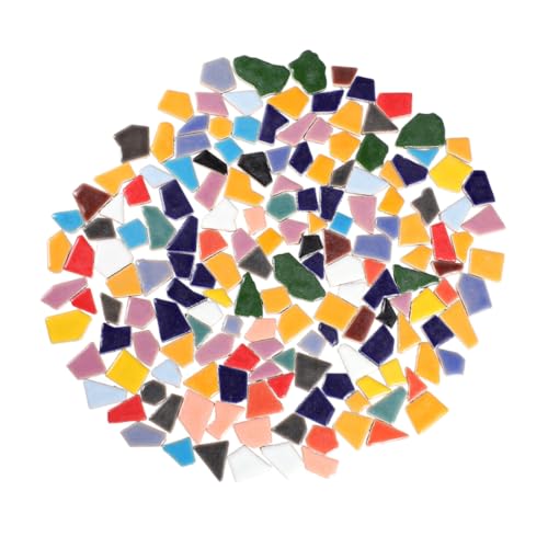 PLAFOPE Keramik Mosaiksteine Unregelmäßige Form DIY Bastelset Farbenfrohe Fliesen für Kreative Heimdekoration Kunstprojekte von PLAFOPE