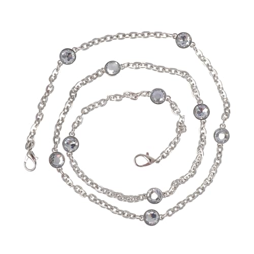 PLAFOPE Kristall Umhängetasche Metallkette Ersatztaschenriemen mit Karabinern Damen Leichte Strapazierfähige Taschenverlängerung Modische Trageriemen für Handtaschen und Geldbörsen PLAFOPE Kristall Umhängetasche Metallkette Ersatztaschenriemen mit Karabinern Damen Leichte Strapazierfähige Taschenverlängerung Modische Trageriemen für Handtaschen und Geldbörsen von PLAFOPE