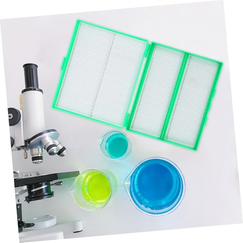 PLAFOPE Kunststoff Aufbewahrungsbox mit Transparentem Deckel für Mikroskopische Objektträger Kompakte Laborbox zur Effizienten Sortierung und Sicheren Aufbewahrung von Mikroskopischen von PLAFOPE