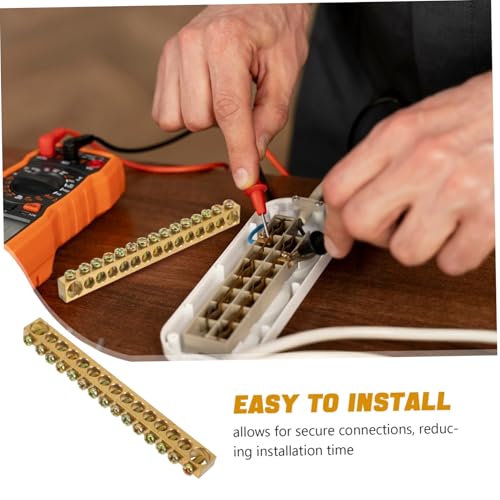 PLAFOPE Kupfer Anschlussklemmen Verteilerblock Erdungsschiene Klemmenblock für Batterie Stromverteilung mit Robuster Kupferleitung und Einfacher Installation PLAFOPE Kupfer Anschlussklemmen Verteilerblock Erdungsschiene Klemmenblock für Batterie Stromverteilung mit Robuster Kupferleitung und Einfacher Installation von PLAFOPE