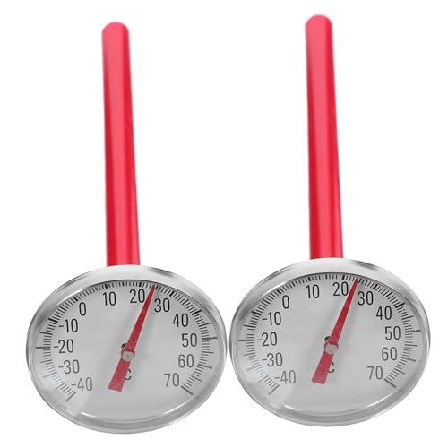 PLAFOPE Mechanisches Auto Thermometer Klimaanlagen Temperaturmesser Batteriefrei Präzise Geeignet für Fahrzeug Innenraum Pack Rote Anzeige von PLAFOPE