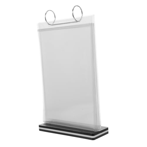 PLAFOPE Menüregal Display Board Speisekarte Ereignis kommerziell Veranstalter Anzeige Tisch für Flipchart-Ständer Menü Display Rack Desktop-Posterständer Flip -Menühalter Acryl Transparent von PLAFOPE