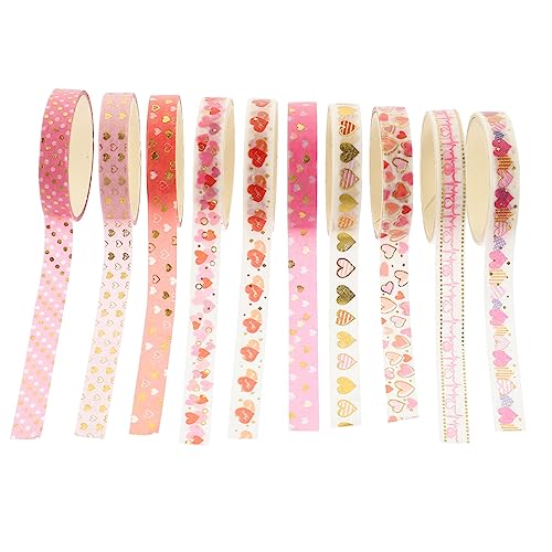 PLAFOPE Valentinstag Goldfolie Papier Klebebänder 10 Rollen Multi-farbe Scarpbook Dekorative Aufkleber PLAFOPE Valentinstag Goldfolie Papier Klebebänder 10 Rollen Multi-farbe Scarpbook Dekorative Aufkleber von PLAFOPE