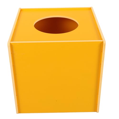 PLAFOPE Raffinierte Lotteriebox Gelb Sichere Lichtechte Aufbewahrungsbox für Lose Spenden Abstimmungen Mehrzweck Raffle und Vorschlagsbehälter für Partys und Geschäftstreffen von PLAFOPE