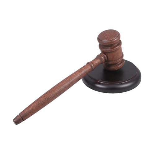 PLAFOPE Richterhammer Holzset mit Vintage Design und Sockel Komfortabler Griff für Präzise Schläge Vielseitig Einsetzbar bei Auktionen Gerichten und Juristischen Anlässen für Anwälte und von PLAFOPE
