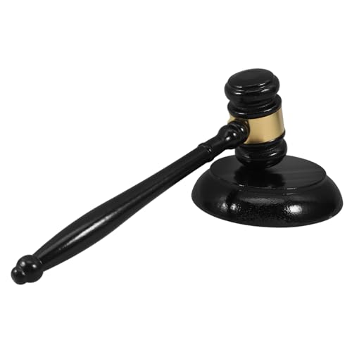 PLAFOPE Robuster Holzrichterhammer mit Resonanzblock Vielseitiger Versteigerungshammer für Gerichtssaal und Rollenspiele Langlebig und Handgefertigt für Kreative Nutzung von PLAFOPE