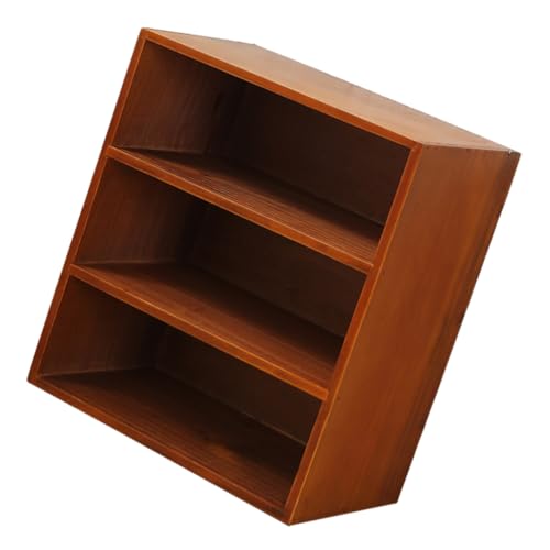 PLAFOPE Robustes Holz Bücherregal Dreischichtiges Desktop Organizer Regal Vielseitiger Aufbewahrungsständer für Bücher Tassen und Kosmetik Praktisch Robust Elegant von PLAFOPE