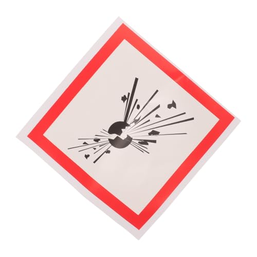 PLAFOPE Selbstklebender Explosivstoff Warnschild Aufkleber Gefahrenhinweis Explosive Stoffe Sicherheitswarnung für Glatte Oberflächen von PLAFOPE