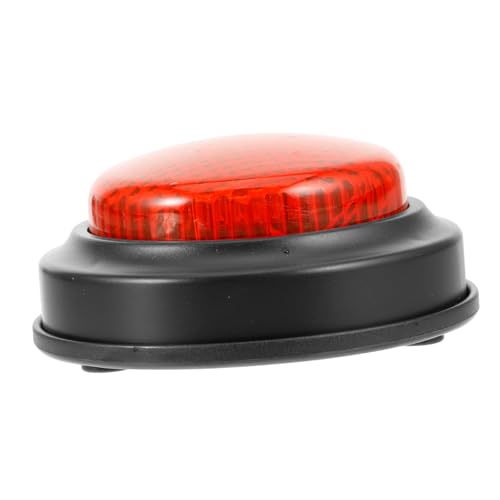 PLAFOPE Spielbuzzer mit Lichtfunktion Wiederverwendbarer Antwort Summer für Quizspiele im Klassenzimmer und Familienspiele Roter Buzzer für Schnelles Fragespiel und Wettbewerbe von PLAFOPE