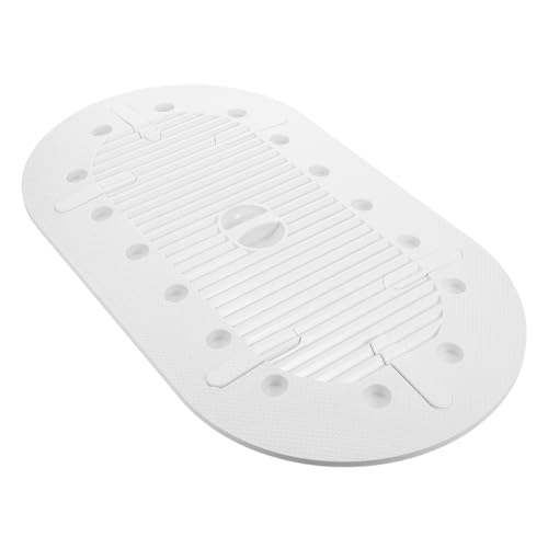 PLAFOPE Squat Toilettendeckel Oval ohne Lüftungsöffnung Geruchsdichter Verstärkter Deckel für Wc Hygienischer Abwaschbarer Toilettenaufsatz für Badezimmer Langlebig und Einfach zu von PLAFOPE