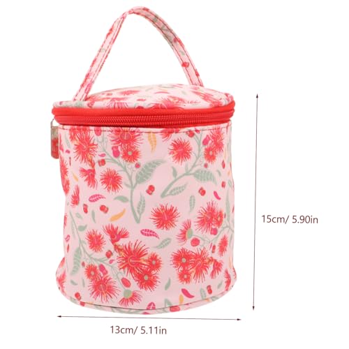 PLAFOPE Strickzubehör Aufbewahrungstasche Rot Kleine Häkeltasche Tragbar Für Garne Häkelnadeln Nähzubehör Organizer Für Reise Und Handtasche von PLAFOPE