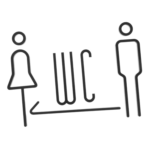 PLAFOPE Toilettenschild für Männer und Frauen Selbstklebend für Hotels und Gewerbliche Räume Klare für Einfache Identifikation PLAFOPE Toilettenschild für Männer und Frauen Selbstklebend für Hotels und Gewerbliche Räume Klare für Einfache Identifikation von PLAFOPE