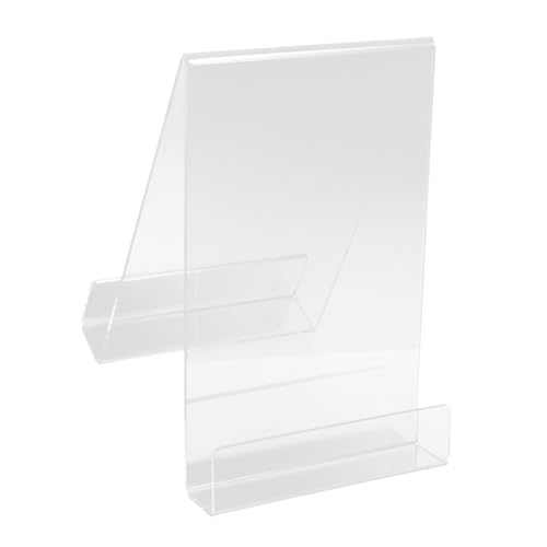 PLAFOPE Transparenter Acryl Buchständer und Handyhalter mit Stabilem Design Multifunktionaler Desktop Organizer für Bücher Tablets Smartphones für Büro Zuhause und Schule von PLAFOPE