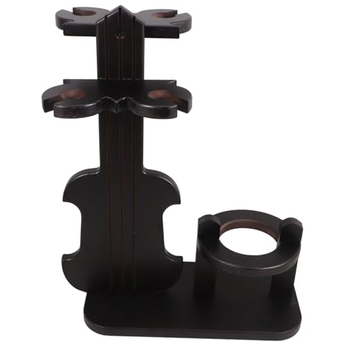 PLAFOPE Vintage Violin Geformtes Weinregal aus Holz mit Hängendem Weinglashalter Platzsparend für Arbeitsplatte und Schrank Dekorativer Flaschenhalter für Zuhause Bar und Party Stilvolles von PLAFOPE