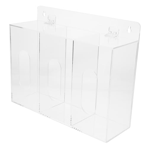 PLAFOPE Wandhalterung Handschuhspender aus Robustem Acryl Aufbewahrungsbox für Masken und Einweghandschuhe Transparenter Wandspender für Labor Praktisch und Platzsparend PLAFOPE Wandhalterung Handschuhspender aus Robustem Acryl Aufbewahrungsbox für Masken und Einweghandschuhe Transparenter Wandspender für Labor Praktisch und Platzsparend von PLAFOPE