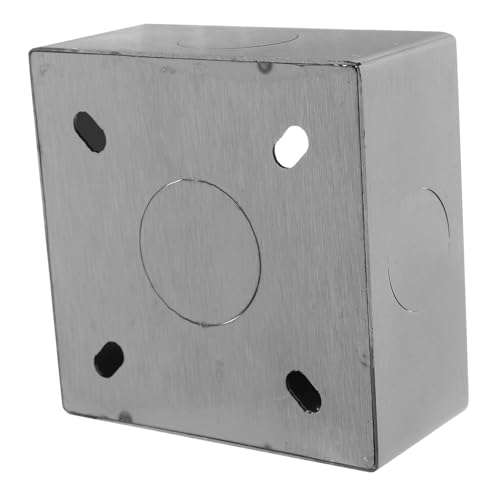 PLAFOPE Wasserdichte Edelstahl Variante Aufputz Steckdosenbox Robuste Schalter Anschlussdose Kompatibel mit Standard Schaltern und Steckdosen für Küche Bad und Büro Einfache Montage von PLAFOPE