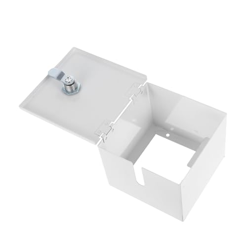 PLAFOPE Wetterfeste Aufputz Elektrobox mit Diebstahlsicherem Schloss Wasserdichte Steckdosenabdeckung aus Robustem Eisen Regenschutz für Außensteckdosen Schutzbox für von PLAFOPE