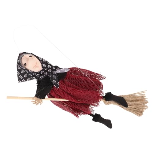 PLAFOPE Widerstandsfähige Hexen Dekoration zum Aufhängen Rote Halloween Figur mit Besen Kreative Festival Accessoires für Party und Hausdeko Dekorative Hexenpuppe für Gruselige Stimmung PLAFOPE Widerstandsfähige Hexen Dekoration zum Aufhängen Rote Halloween Figur mit Besen Kreative Festival Accessoires für Party und Hausdeko Dekorative Hexenpuppe für Gruselige Stimmung von PLAFOPE