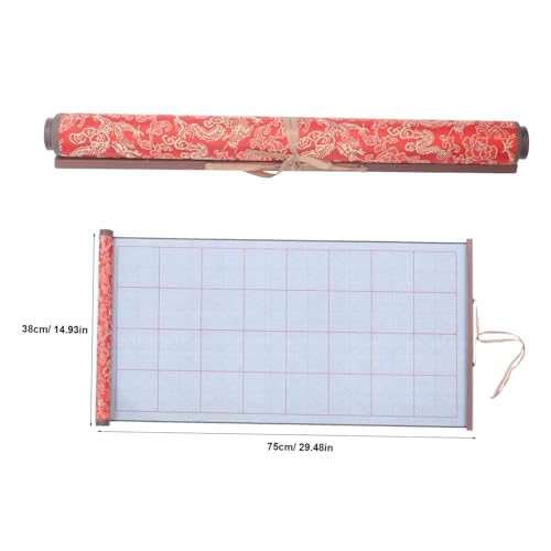 PLAFOPE Wiederverwendbares Chinesisches Kalligraphie wassertuch mit Robustem Raster für Anfänger und Fortgeschrittene Saugfähig Ergonomisch Gestaltet für Pinsel Wasserfarbe malerei von PLAFOPE