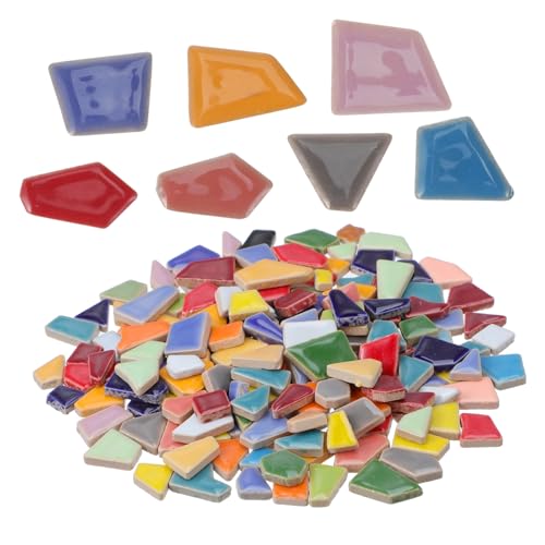 PLAFOPE Zarte Glasierte Unregelmäßige Mosaiksteine Bunt Keramisch DIY Basteln Fliesen für Kunst Heimdekoration Garten Projekt von PLAFOPE