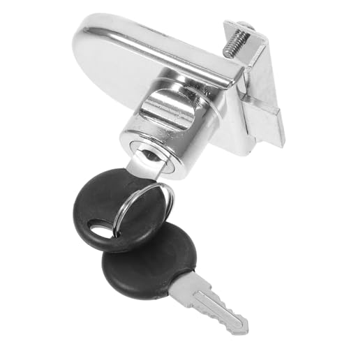 PLAFOPE Zinklegierung Schiebetürschloss für Vitrinen und Küchenschränke Robustes Schloss mit Einfachem Einbau Passend für Glas Holztüren Sichert Schmuck Ausstellungsstücke Zuverlässig von PLAFOPE