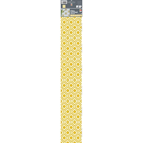 PLAGE 6 Fliesen Sticker Fastello, Vinyl, Yellow, 15 x 0.1 x 15 cm von PLAGE