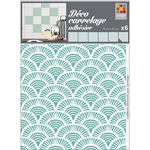 PLAGE 6 Fliesen Sticker Okoppe türkis, Vinyl, Turquoise, 15 x 0.1 x 15 cm PLAGE 6 Fliesen Sticker Okoppe türkis, Vinyl, Turquoise, 15 x 0.1 x 15 cm von PLAGE