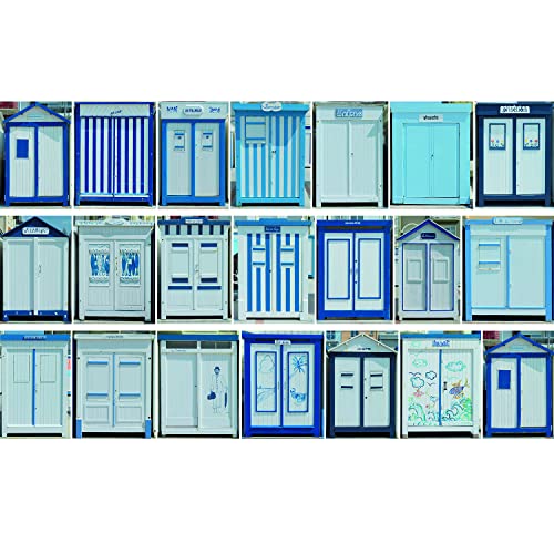 PLAGE Treppen Aufkleber-cabinas Strand, Vinyl, blau, 19 x 3 x 100 cm, 3 Stück von PLAGE