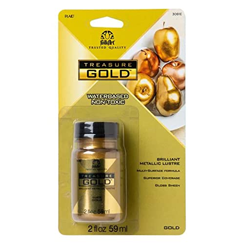 PLAID ENTERPRISES, INC. Paint Treasure Gold, 60 ml von FolkArt