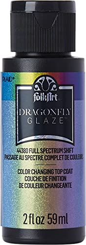 PLAID ENTERPRISES, INC. 44380 Full Spectrum Libellen-Glasur, 60 ml Folkart Farbwechsel, Vollschalthebel, Vollspektrumverschiebung, 59 ml (1er Pack), 59 Milliliter von FolkArt