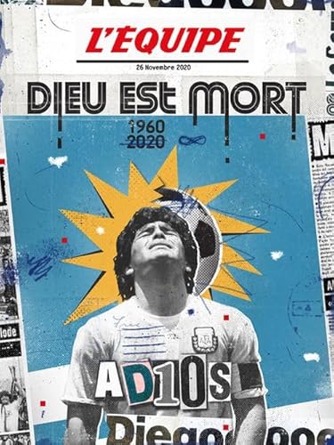 PLAKAT - Poster – L'Equipe – Maradona (Digigraphie) von PLAKAT