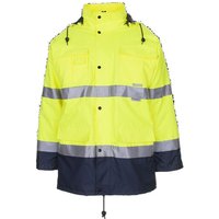 PLANAM Warnschutz Parka 2057 Atmungsaktiv Gelb/Marine Gr. M von PLANAM