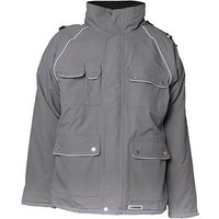 PLANAM® unisex Parka CANVAS 320 grau, schwarz Größe XL von PLANAM®