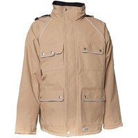 PLANAM® unisex Parka CANVAS 320 khaki, schwarz Größe 2XL von PLANAM®