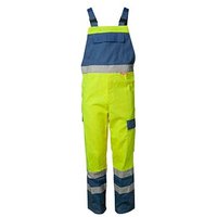 PLANAM® unisex Warnschutz-Latzhose MAJOR PROTECT warngelb, kornblau Größe 46 von PLANAM®