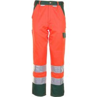 Planam - Bundhose Warnschutz orange/grün Größe 50 - orange von PLANAM