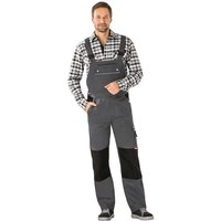 Planam - Canvas 320 Latzhose grau/schwarz 48 von PLANAM