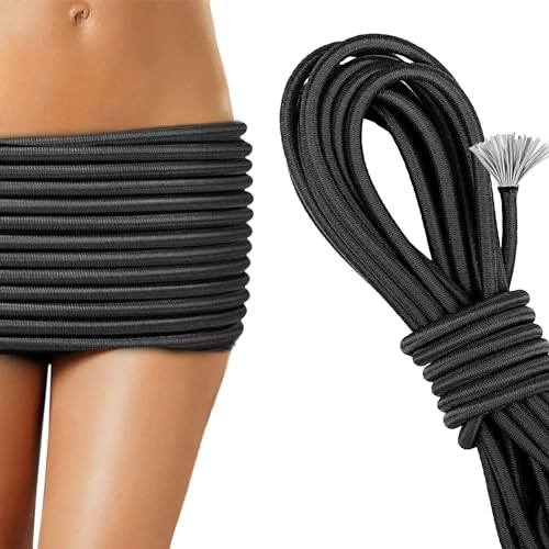 Expander Seil Ø 8mm 15m inkl 2 Würgeklemmen Wetterfeste Spanngummi reißfeste Gummiband Expanderseil I Gummiseil Planenspanner I Gummischnur Spannseil I Befestigung von Anhängernetz Gewebeplane von PLANE 4 YOU