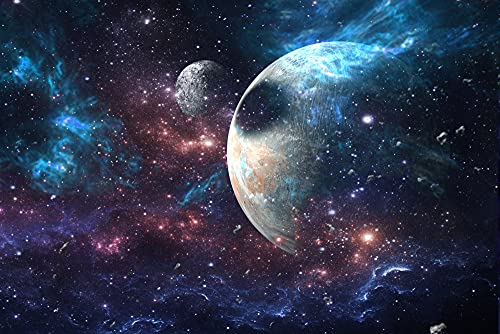 VLIES Fototapete-WELTALL-250x186 cm-(PF2568)-Space Weltraum Sci-Fi Galaxie Planeten Orbit Universum Aliens Raumschiff UFO Extraterrest Wandbild Wandtattoo Poster Dekoration von PLANET PHOTOWALLS