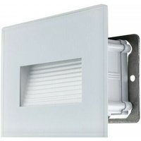 Planet Shop - 4W Led Downlight Einbaukasten 503 Ip65 Glasrahmen Weiß Warmes Licht 3000K von PLANET SHOP